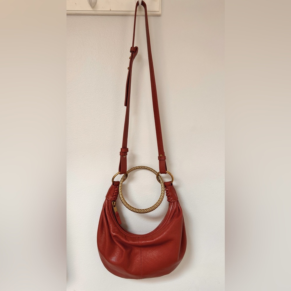 Walter Baker “Jane” leather Red Mauve Bag w Bracelet Handle
